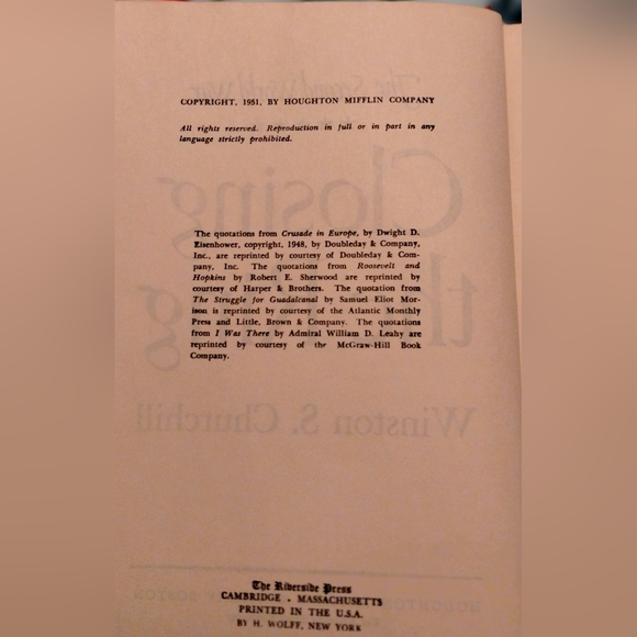 Vintage 1950's volumes 1,4 and 5 of The Second World War by Winston Churchill - Picture 6 of 6